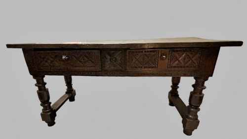 A Spanish 17th Century Oak Side Table