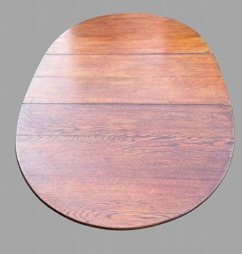 EARLY 19THC GEORGIAN OAK DROP LEAF DINING TABLE - ADDITIONAL PHOTO 1