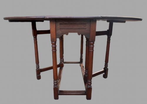 EARLY 19THC GEORGIAN OAK DROP LEAF DINING TABLE - ADDITIONAL PHOTO 2