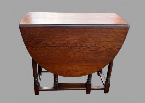 EARLY 19THC GEORGIAN OAK DROP LEAF DINING TABLE - ADDITIONAL PHOTO 4