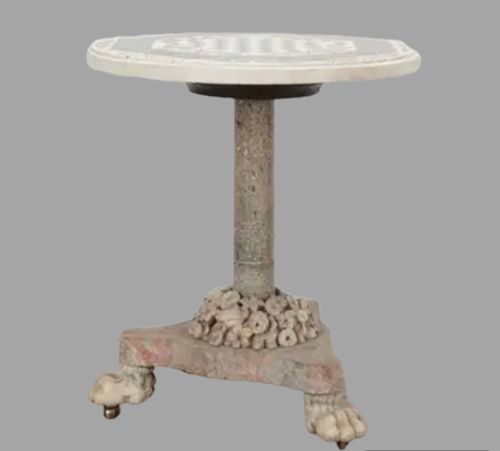An Italian 19thc Marble Occasional Games Table
