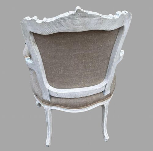 A GREAT PAIR OF C1895 LATER PAINTED FAUTEUIL ARMCHAIRS - ADDITIONAL PHOTO 2