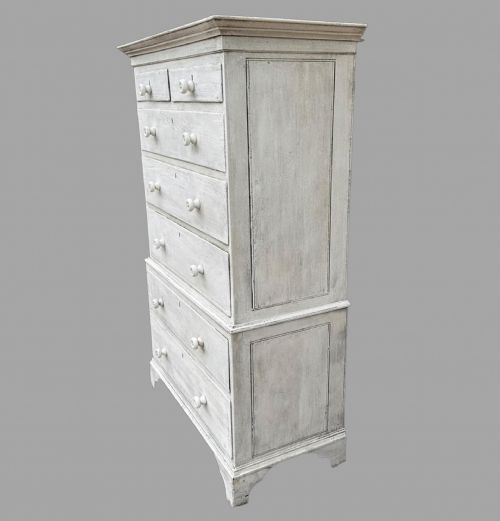 A LOVELY PAINTED CHEST ON CHEST C1800 - ADDITIONAL PHOTO 2