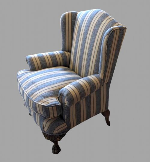 A SUPERB 1920'S WING ARMCHAIR - ADDITIONAL PHOTO 1
