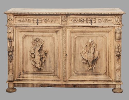An Attractive 19th Century Bleached Oak Enfilade