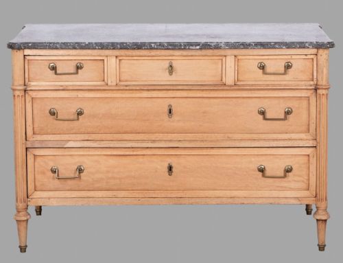 An Attractive Bleached Walnut Marble Topped Commode