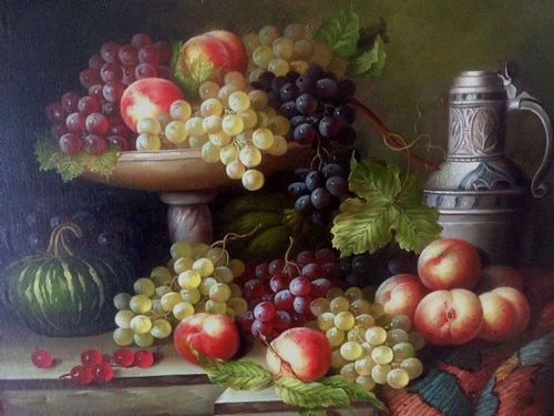A Pair of Highly Decorative Good Sized Still Life's - Oil on Canvas