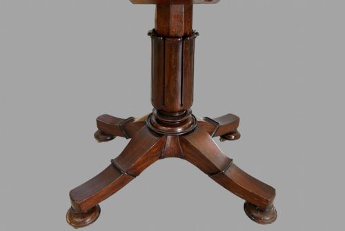AN REGENCY C19TH ENGLISH MAHOGANY WORKSEWING STAND - ADDITIONAL PHOTO 5