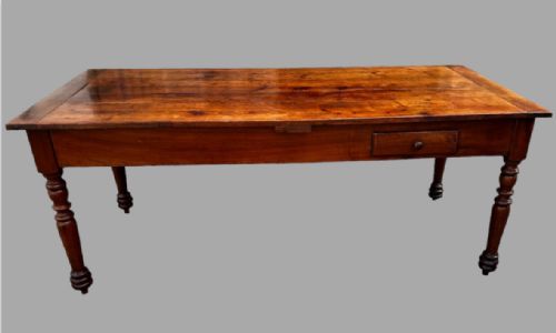 A 19thc French Rustic Cherrywood Extending Farmhouse Table