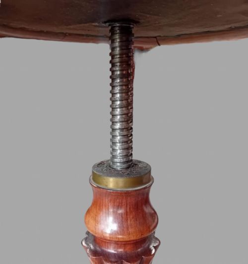 A GEORGIAN ROSEWOOD PIANO STOOL - ADDITIONAL PHOTO 3