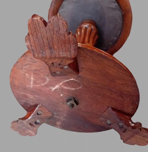 A GEORGIAN ROSEWOOD PIANO STOOL - ADDITIONAL PHOTO 4