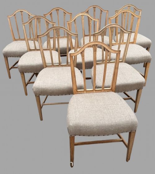 






A Set of Ten Bleached C1800 Mahogany Dining Chairs