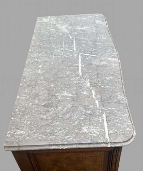 A LATE 19TH CENTURY CONTINENTAL MARBLE TOPPED COMMODE - ADDITIONAL PHOTO 4