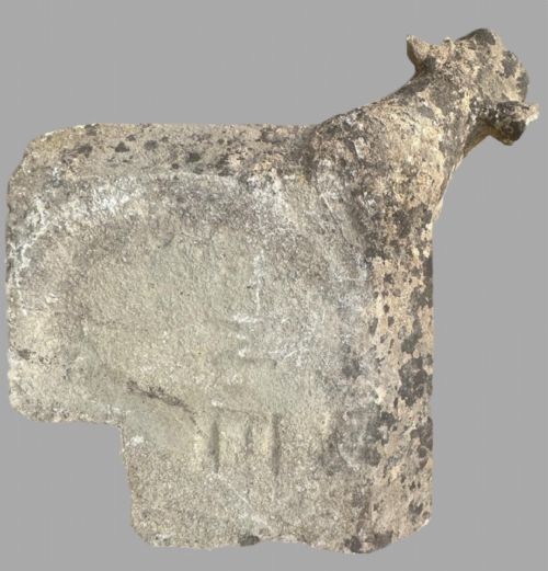 fig 1. A Set of Three Early Gargoyle Limestone Figures