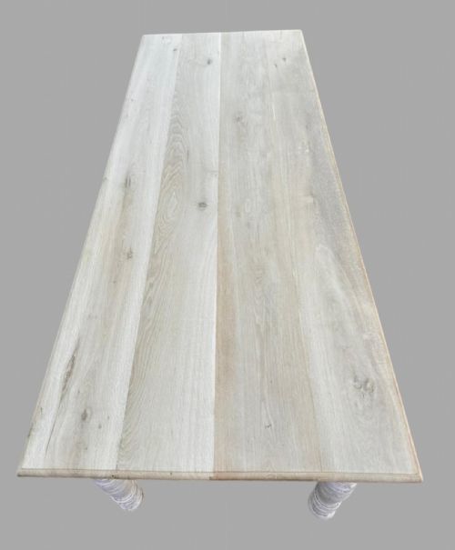 A BLEACHED OAK DININGKITCHEN TABLE - ADDITIONAL PHOTO 2