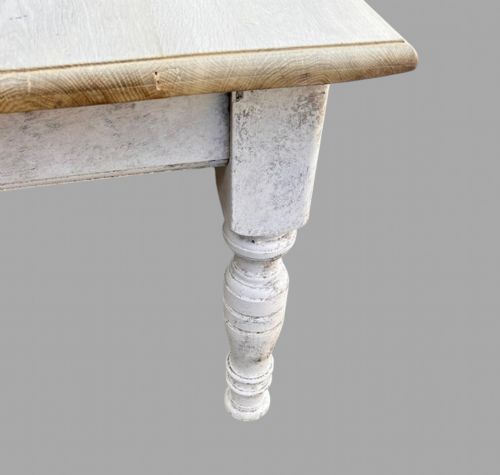 A BLEACHED OAK DININGKITCHEN TABLE - ADDITIONAL PHOTO 3