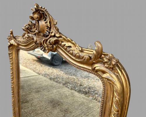 A C1820 GOOD SIZED GILT FRAMED MIRROR - ADDITIONAL PHOTO 3