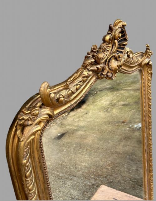 A C1820 GOOD SIZED GILT FRAMED MIRROR - ADDITIONAL PHOTO 4