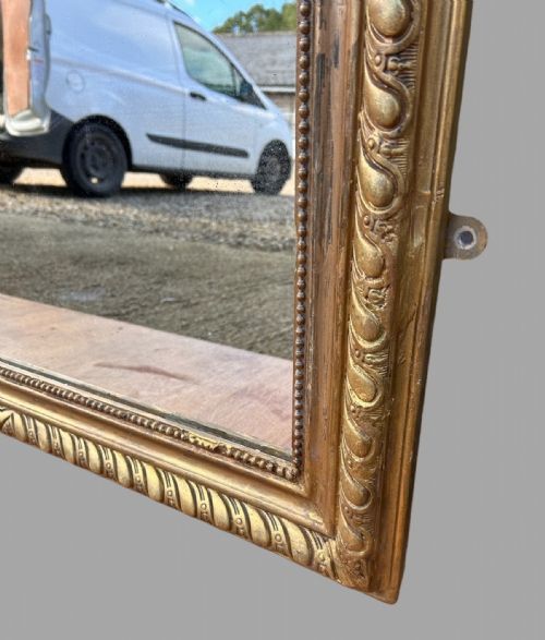 A C1820 GOOD SIZED GILT FRAMED MIRROR - ADDITIONAL PHOTO 5