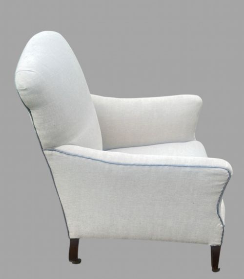 AN ATTRACTIVE TRADITIONAL EDWARDIAN FIRESIDE ARMCHAIR - ADDITIONAL PHOTO 1