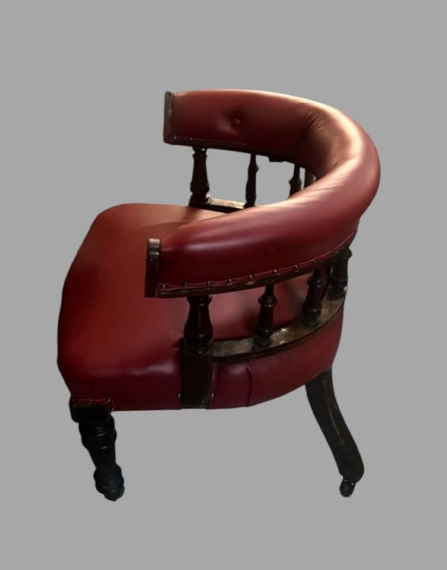 A VICTORIAN OAK FRAMED ELBOW CHAIR - ADDITIONAL PHOTO 1