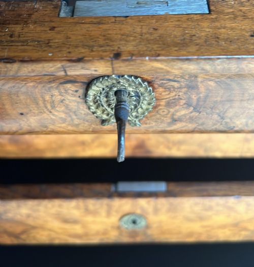 A 19THC FRENCH LOUIS PHILLIPE ERA BURR WALNUT COMMODE - ADDITIONAL PHOTO 10