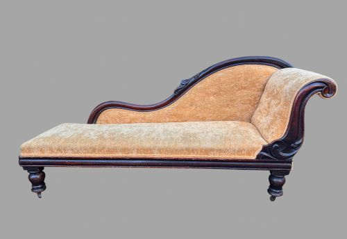 A Victorian 19thc Mahogany Chaise Longue