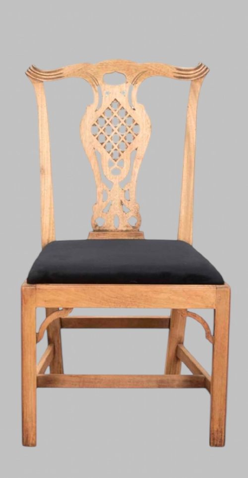 A SET OF SIX GEORGIAN BLEACHED MAHOGANY CHAIRS - ADDITIONAL PHOTO 1