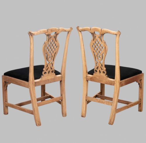 A SET OF SIX GEORGIAN BLEACHED MAHOGANY CHAIRS - ADDITIONAL PHOTO 2