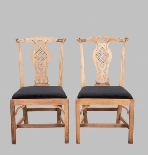 A SET OF SIX GEORGIAN BLEACHED MAHOGANY CHAIRS - ADDITIONAL PHOTO 3