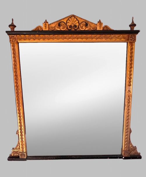 An Attractive Good Sized Gilt Over Mantle or Wall Mirror