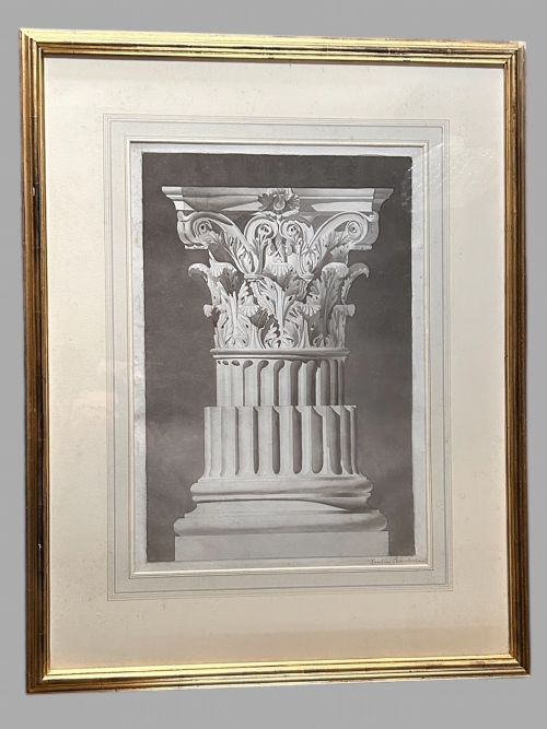 fig 1. Pauline Chamberlain - Six Large Framed Architectural Drawings - Signed Pen and Ink