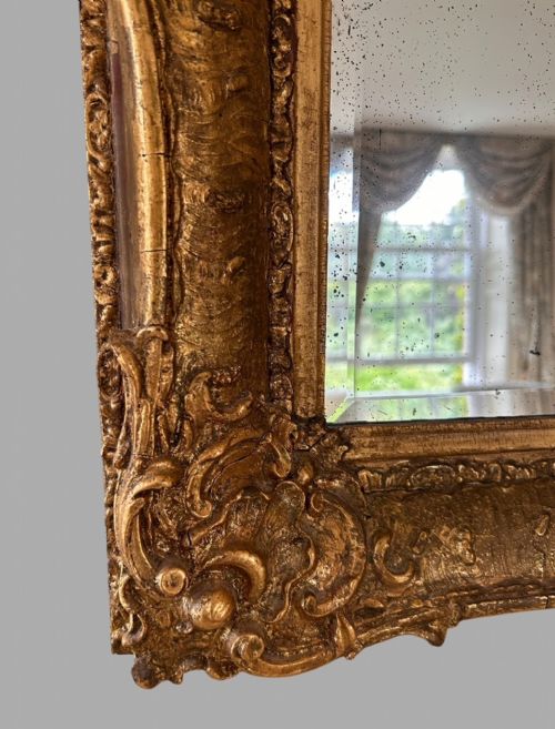 A 19TH CENTURY ATTRACTIVE GILDED MIRROR - ADDITIONAL PHOTO 3