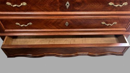 A VERY ATTRACTIVE 19THC FRENCH MARBLE TOPPED COMMODE - ADDITIONAL PHOTO 3
