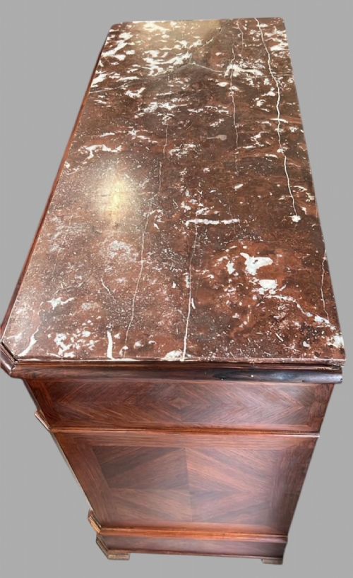 A VERY ATTRACTIVE 19THC FRENCH MARBLE TOPPED COMMODE - ADDITIONAL PHOTO 4