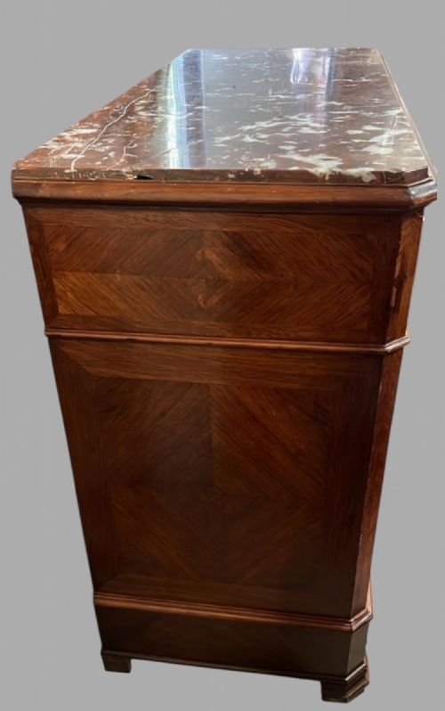 A VERY ATTRACTIVE 19THC FRENCH MARBLE TOPPED COMMODE - ADDITIONAL PHOTO 5