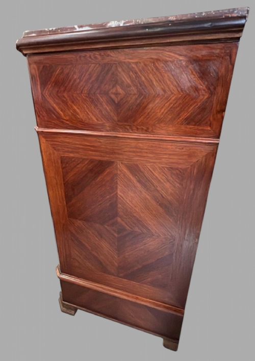A VERY ATTRACTIVE 19THC FRENCH MARBLE TOPPED COMMODE - ADDITIONAL PHOTO 6