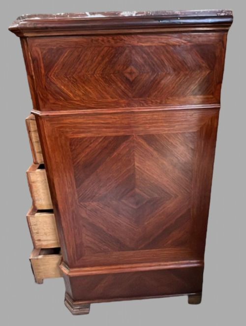 A VERY ATTRACTIVE 19THC FRENCH MARBLE TOPPED COMMODE - ADDITIONAL PHOTO 10