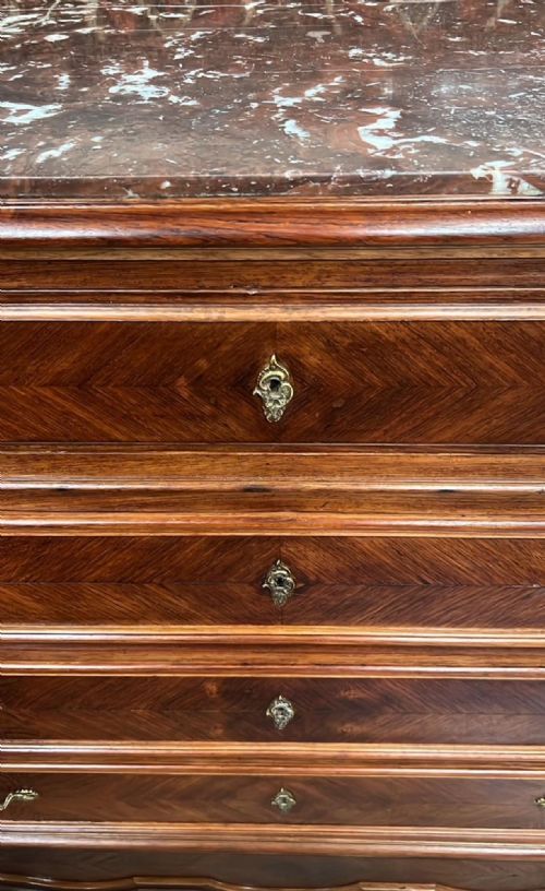 A VERY ATTRACTIVE 19THC FRENCH MARBLE TOPPED COMMODE - ADDITIONAL PHOTO 13
