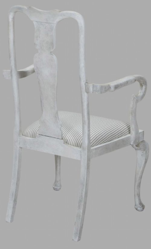 AN ATTRACTIVE SET OF EIGHT C1920 PAINTED DINING CHAIRS - ADDITIONAL PHOTO 4