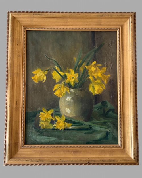 Beatrice Poole - Still Life with Daffodils, Signed and Dated 1919