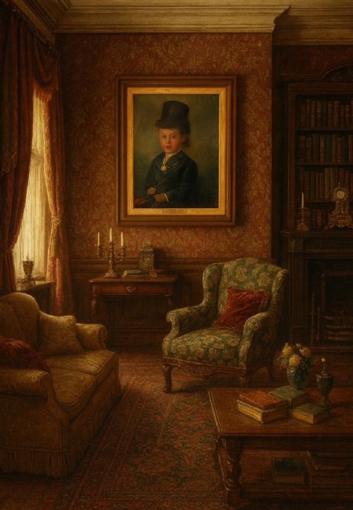 ETHEL MORTLOCK OIL ON CANVAS 'TOWN' MARIE ADELAIDE BRASSEY 'MARCHIONESS OF WILLINGDON - ADDITIONAL PHOTO 10