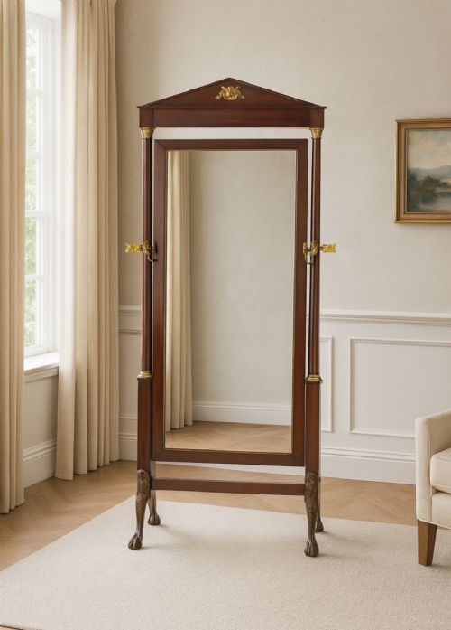A FABULOUS FRENCH EMPIRE CHEVAL MIRROR - ADDITIONAL PHOTO 5