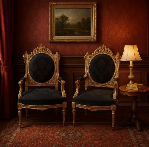 AN IMPRESSIVE PAIR OF C1820 GILT ARMCHAIRS - ADDITIONAL PHOTO 9