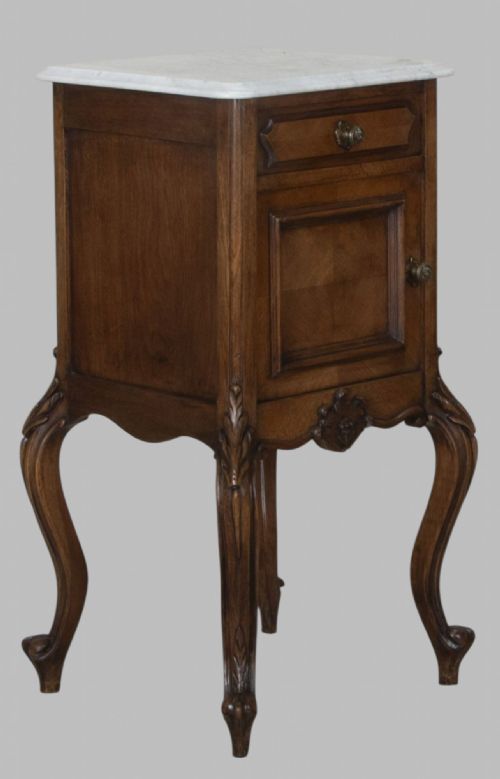 A PAIR OF ATTRACTIVE FRENCH WALNUT BEDSIDES - ADDITIONAL PHOTO 2