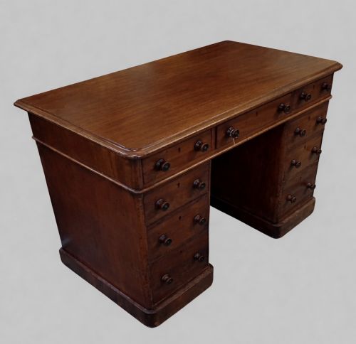 VICTORIAN WALNUT PEDESTAL DESK C18601880 - ADDITIONAL PHOTO 1