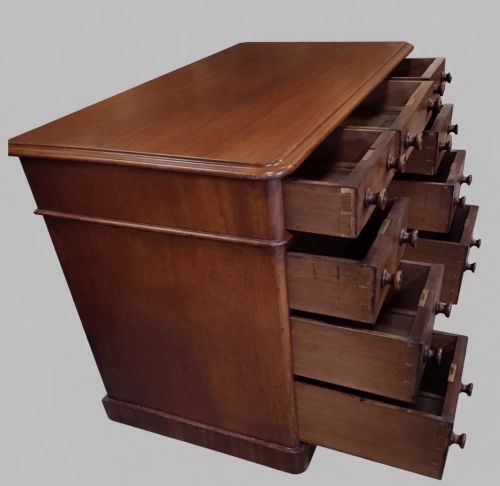 VICTORIAN WALNUT PEDESTAL DESK C18601880 - ADDITIONAL PHOTO 4