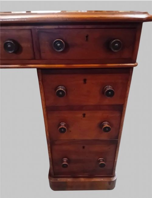 VICTORIAN WALNUT PEDESTAL DESK C18601880 - ADDITIONAL PHOTO 6