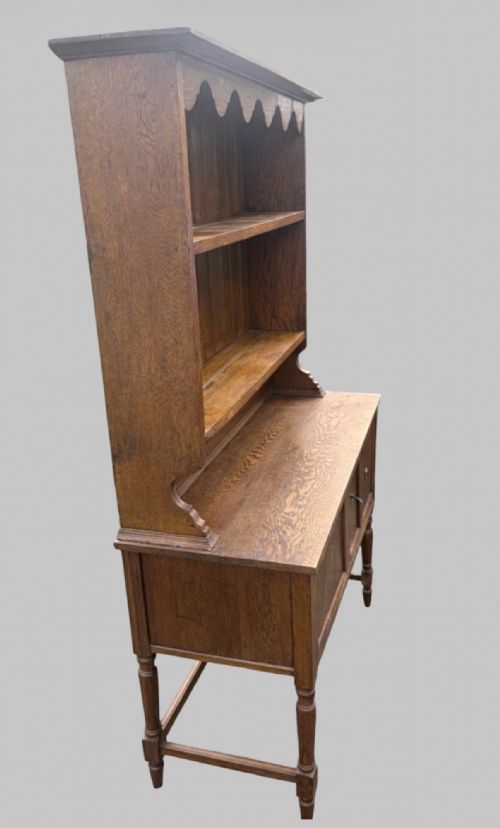 EDWARDIAN OAK DRESSER WITH PLATE RACK - ADDITIONAL PHOTO 1
