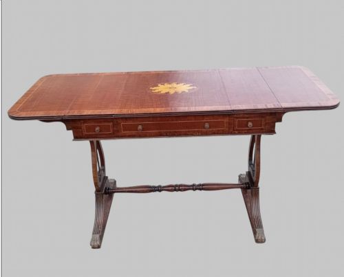 A C1930 MAHOGANY GAMESSOFA TABLE - ADDITIONAL PHOTO 1